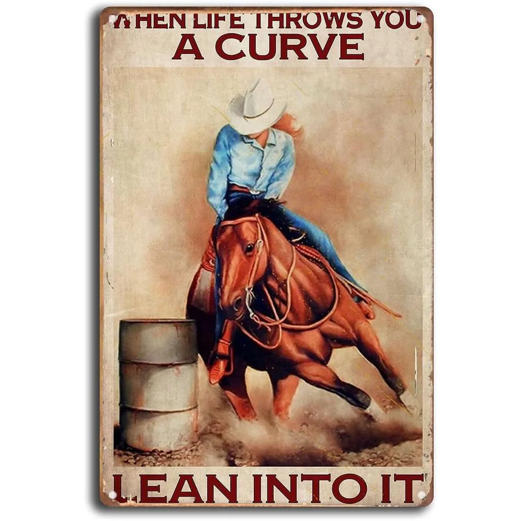 Wild West Cowboys Vintage Metal Tin Signs Wall Decor for Home Garden Garage Man Cave Bars Cafe Clubs Retro Posters Plaque