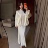  spring and autumn new European and American Amazon cross-border stand-up collar zipper jacket top fishtail skirt set