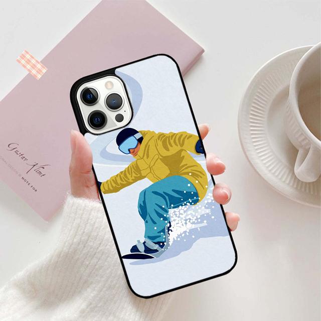 Ski Neige Snowboard Phone Case For iPhone 17 Air 15 16 16e 11 12 13 14 Pro Max Cover For iPhone 17 Air Max Plus coque Fundas