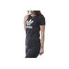 Adidas Originals Contrast Color Brand Logo Print American Vintage Shoulder Sleeve T-Shirt Women Tops Black AJ8084