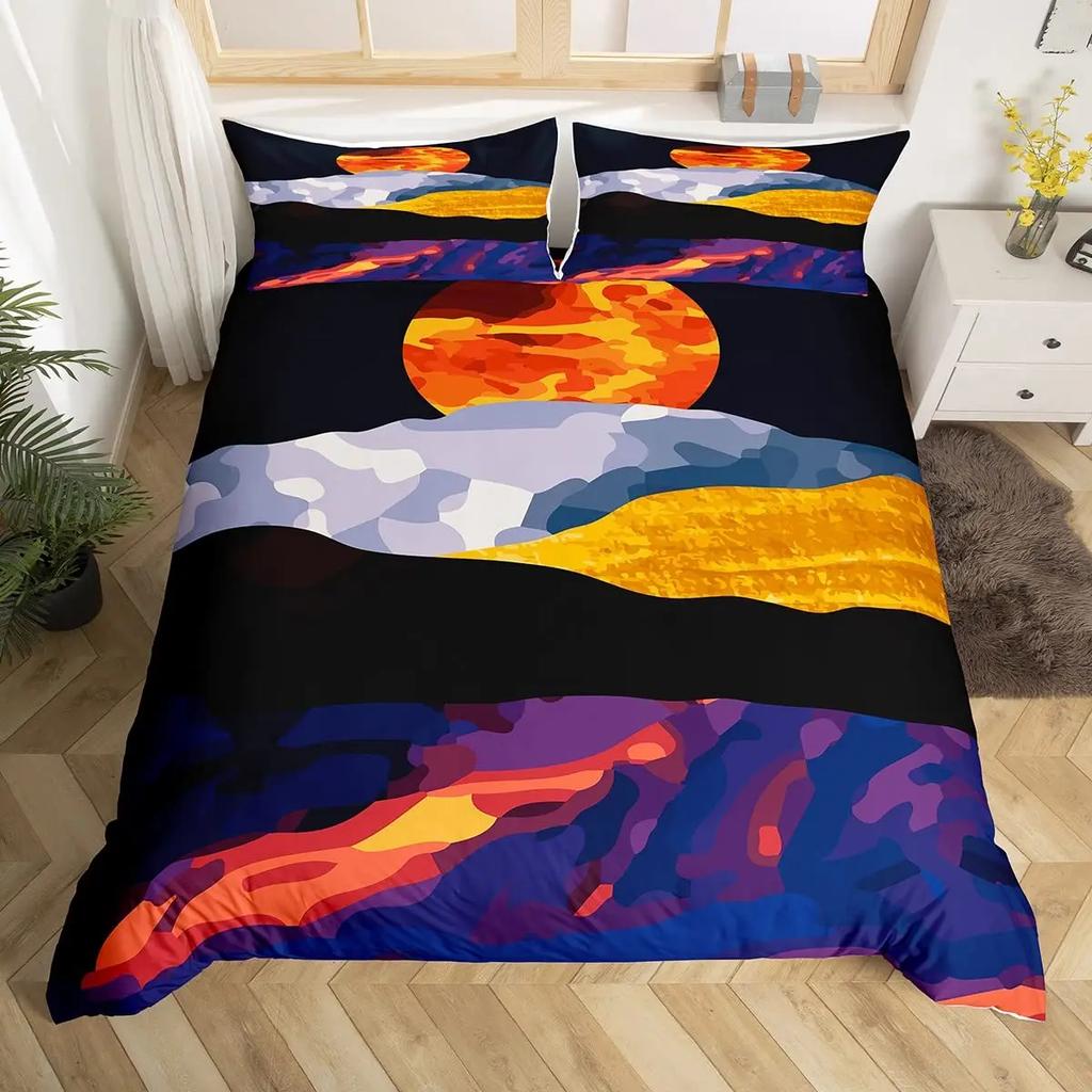 Mid Century Bohemian Abstract Duvet Cover Set Geometric Luxury Bedding Sets Tropical Palm Tree Plant Comforter Cover Set 2/3pcs