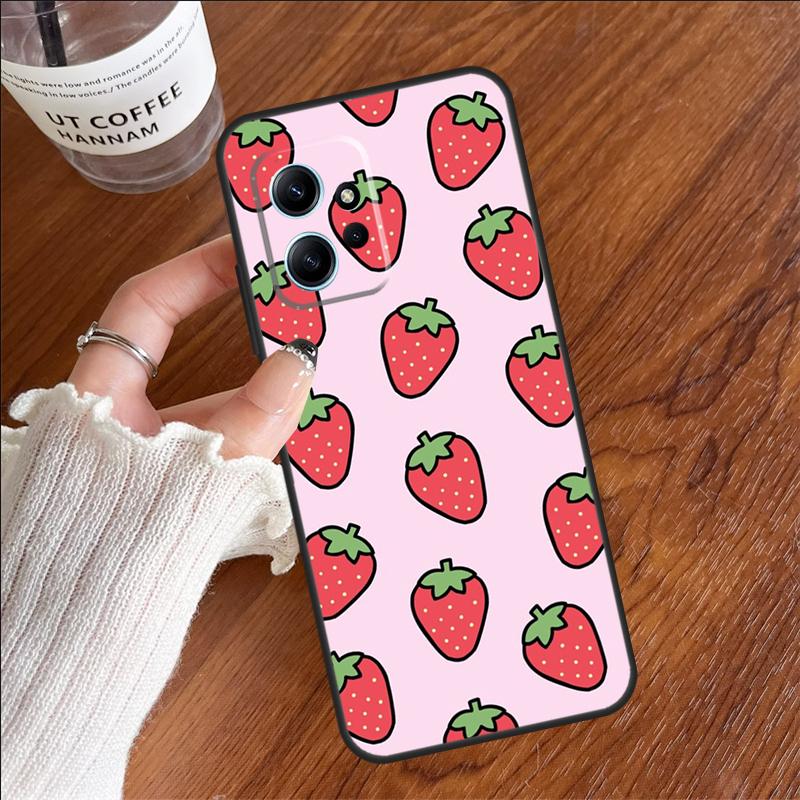 Strawberry Case For Xiaomi Redmi Note 14 Pro 13 12 11 10 15 Pro Plus Redmi 13 C 15 10C 12C 14C 15C Cover