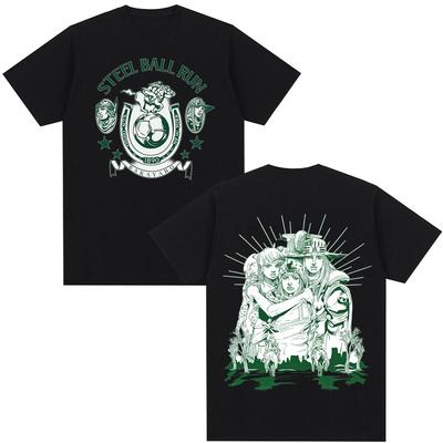 2026 Japanese Anime Jojo Bizarre Adventure Tshirt STEEL BALL RUN Unisexga Graphic Tshirts Unisexs Cotton Casual Oversized T Shirt