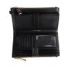 Michael Kors Adele All Over Printed Old Flower Gold Logo Coated Canvas Wallet Women's Brown
