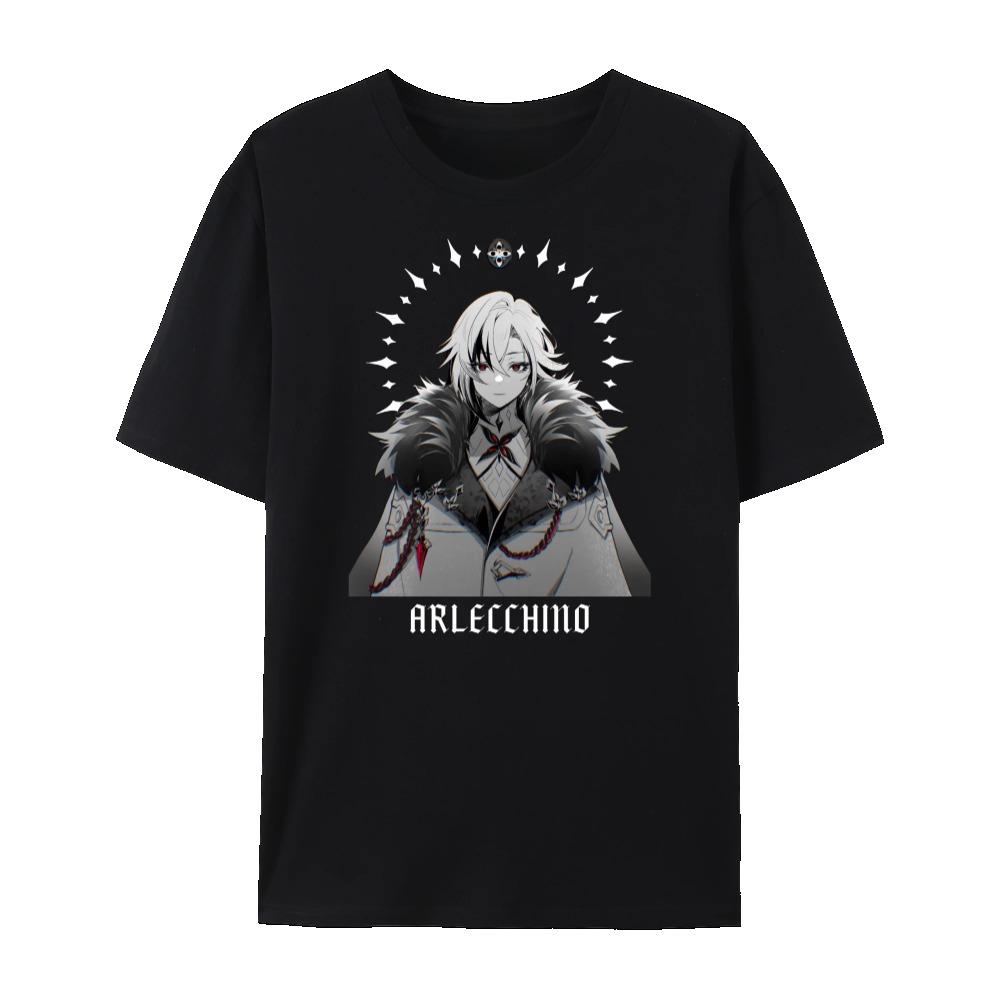 Genshin Impact Eleven Fatui Harbingers Series Impression Unisex Short Sleeve Crewneck T-Shirt