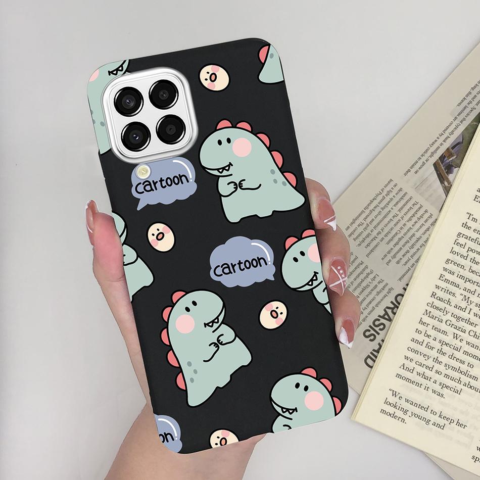 For Samsung Galaxy M33 5G Case Heart Cartoon Silicone Matte Shockproof Phone Cover For SamsungM33 GalaxyM33 M 33 Funda Shell TPU