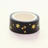 Gold & Silver Foil Hot Stamping Christmas Washi Tape - Moon, Stars, House & Branches DIY Journal Stickers