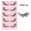 European and American Fox-Style Cat Eye Thick Synthetic False Eyelashes - 5 Pairs