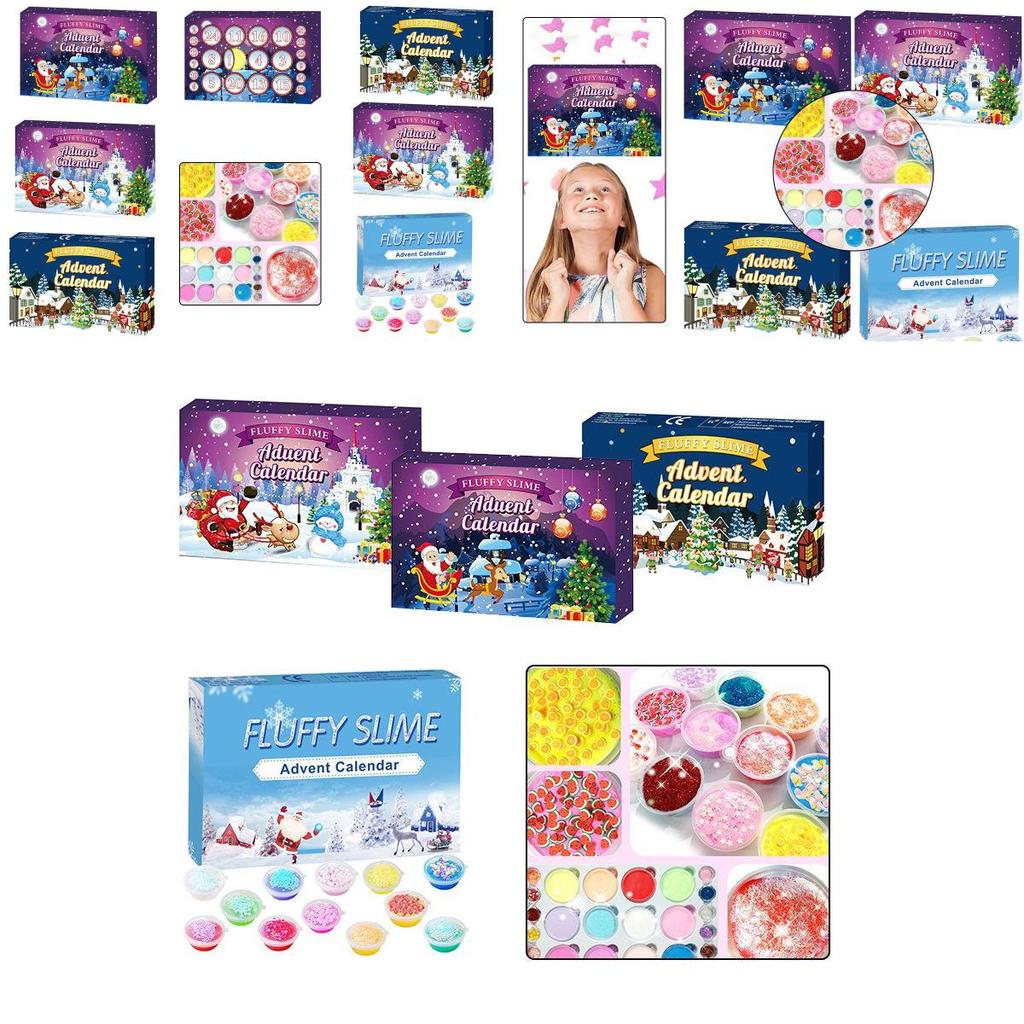 Fluffy Slime Advent Calendar For 24 Days Of Christmas Joy And Surprises**