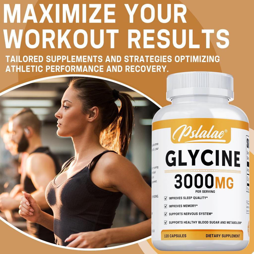 Pslalae Capsules de Glycine 3000 mg - Santé Cérébrale