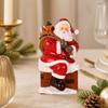 Resin Santa Figurine Colorful Ornament Indoor for Mantel Display