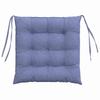 Seat Cushions 4 Pcs Denim Blue 40 X 40 X 6 Cm Fabric