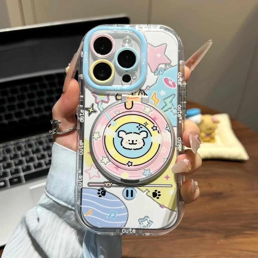 New Music Puppy Rotating Support for Apple 16promax Mobile Phone Case Huawei Mate60 Protective Case Glory
