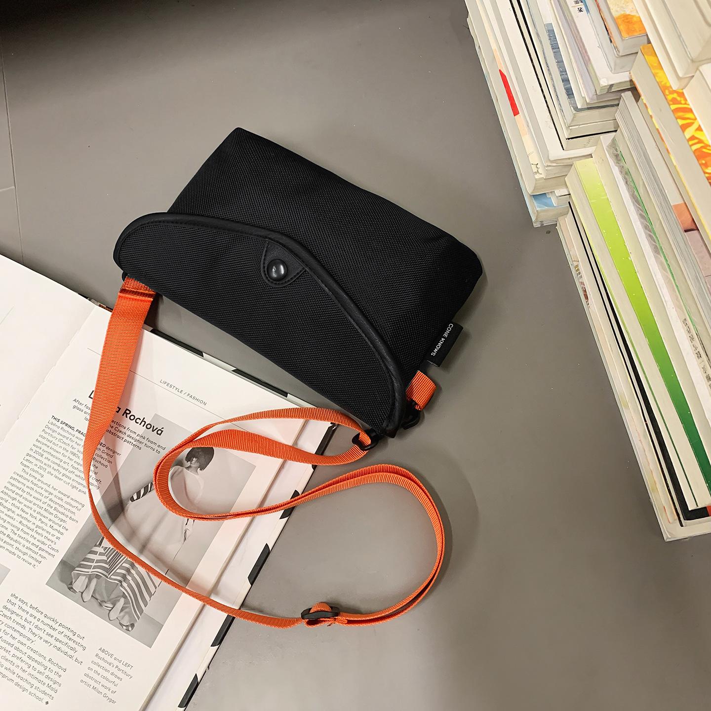 

Personalized solid color mobile phone bag Hiking sports messenger bag Men s tooling trendy brand shoulder bag Women s cycling small square bag
