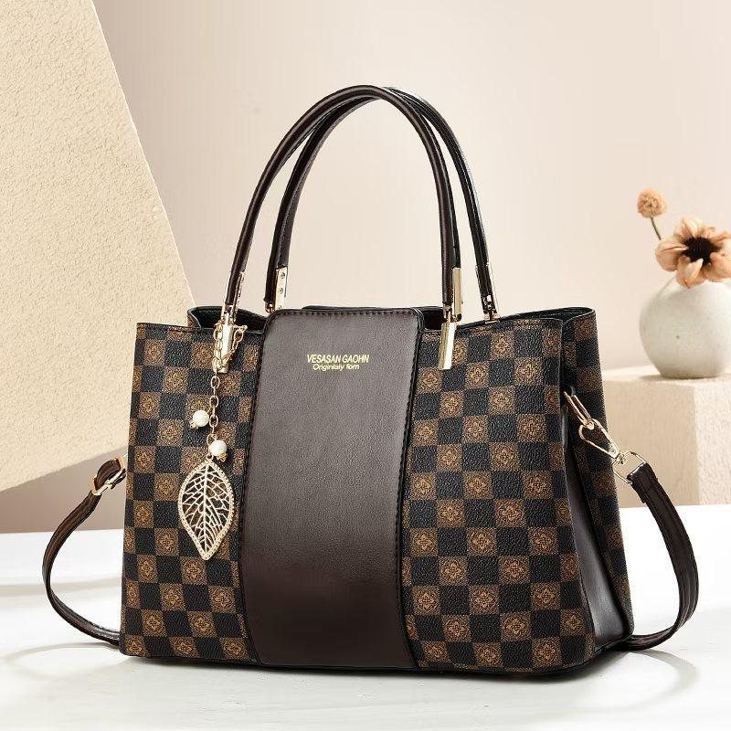 Ot-selling Women's , New Trendy Large-capacity Portable Checkerboard Shoulder Messenger Bags, High Quality