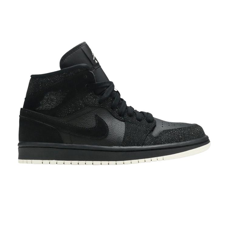 Jordan 1 Mid Glitzer Schwarz (Damen) 38.5