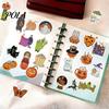 Festive Halloween Decor 50 Pcs Stickers, Gothic Style Waterproof Spooky Pumpkin Decoration Ghost Witch Bat Holiday Gifts for Kids Teens Adults