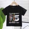 Italian Brainrot Kids Polyester Children T-Shirt Tung Sahur Birthday Digital Print Summer Casual Breathable Boys Tops Party Gifts
