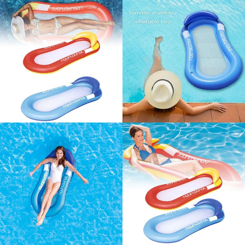 Wholesale Inflatable Floating Lounge Bed With Backrest Comfortable Adult Pool Sofa