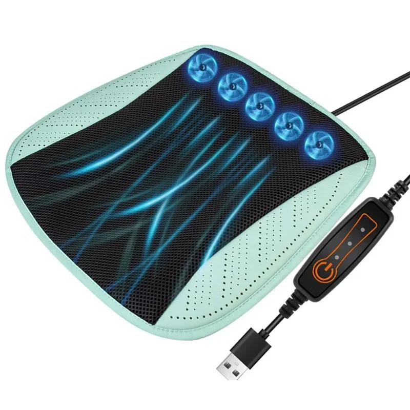 Premium Ventilated Seat Cushion Fast Cooling 3 Speed USB Car Cooler for Office Chair Memory Foam Pad Universal Ergonomic Design