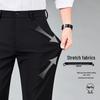 Luozi Men's Elastic Straight Casual Business Pants