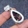 Natural Pink Dahlia Turquoise 925 Sterling Silver Jewelry Pendant 2.01" ET-4795