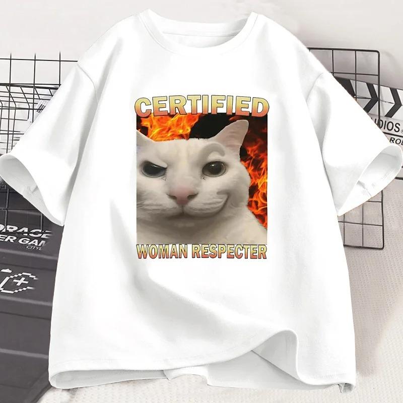 Cat Meme Tee Shirt Women Men Silly Cats T Shirt Ugly Tshirt Stupid Joke Printed Tshirt Unisex