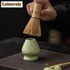 Kiln Fambe Wave Point Matcha Tool Set Eight-piece Ceramic Tea Bowl Cup Hundred Book Stand Whisk Making Craft Teaware Supplies