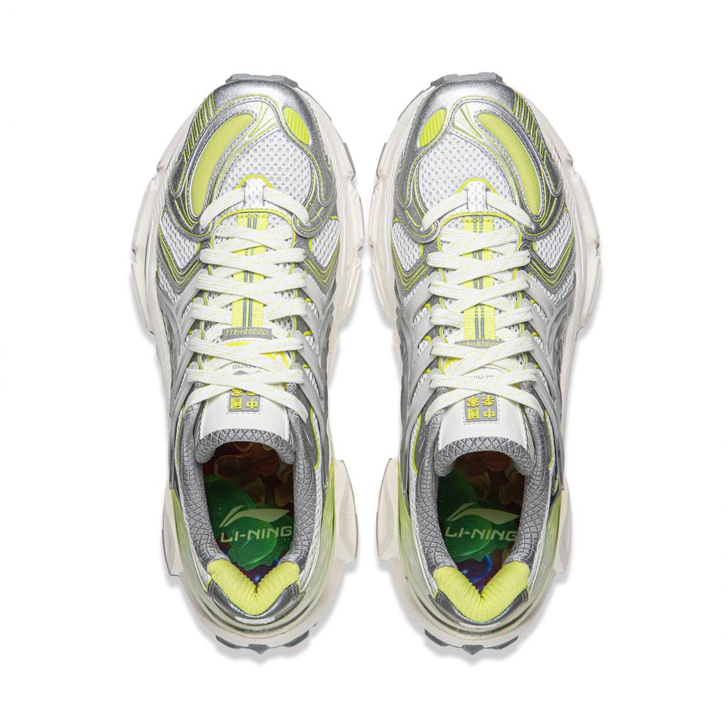 Li Ning Lijun Ace 3.0 Cool Trendy Sports Wear Resistant Breathable Low Top Dad Shoes Men sneaker Gray Silver AZGW307-5