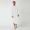 Abito da uomo in colore puro, abito a maniche lunghe in arabo saudita, abito musulmano Ramadan, abbigliamento islamico medio