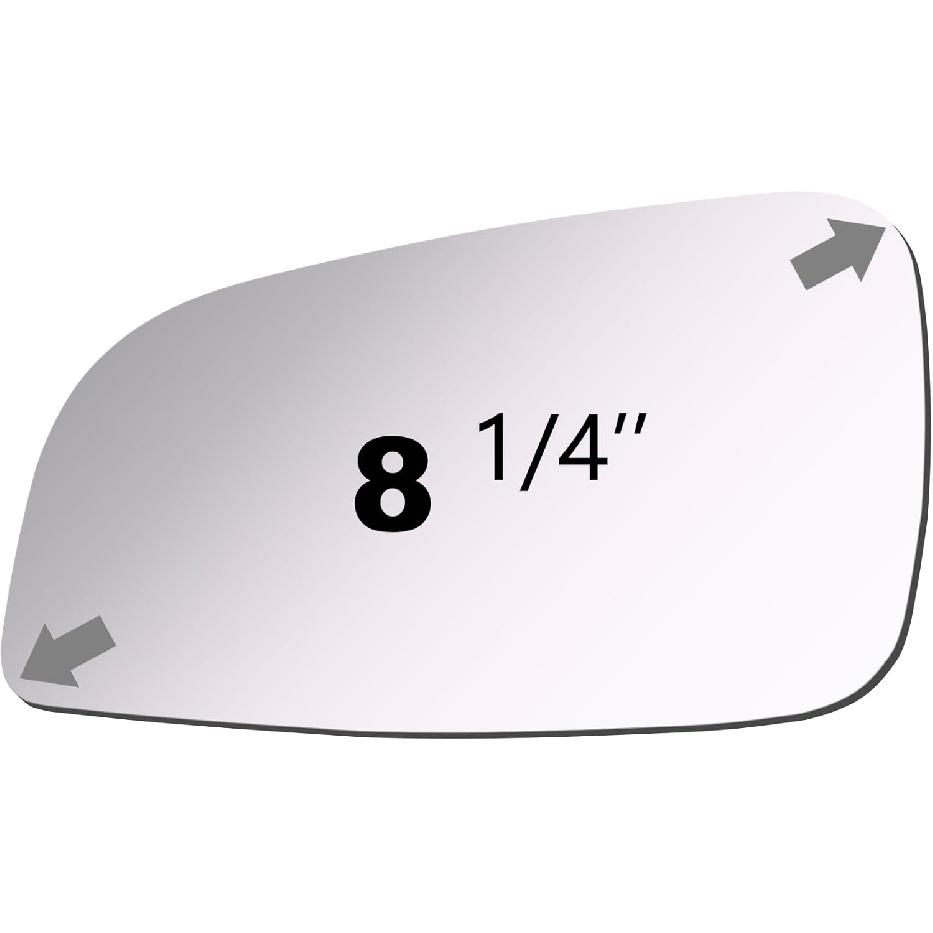 ReYee Mirror Glass Fit For 2008 2009 2010 2011 2012 Chevy Malibu LS, LT 2007 2008 2009 Saturn Aura Driver Left Side Mirror Glass LH No Backing Plate