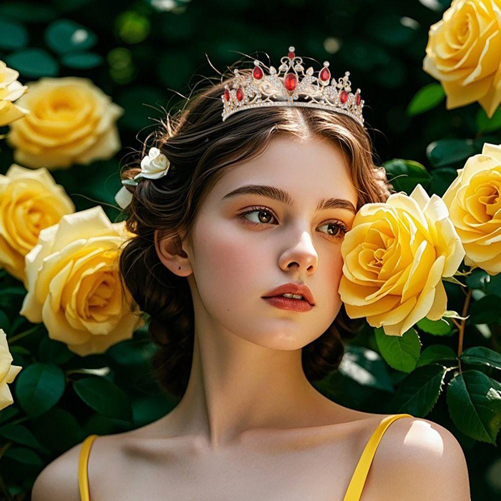 Alloy Crystal Headband Adjustable Wedding Hair Accessory Bridal Tiara Crown Princess Cosplay