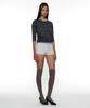 PARTIMENTO WOMEN Pwc Sheer Raglan Three-Quarter Sleeve Tee_Charcoal