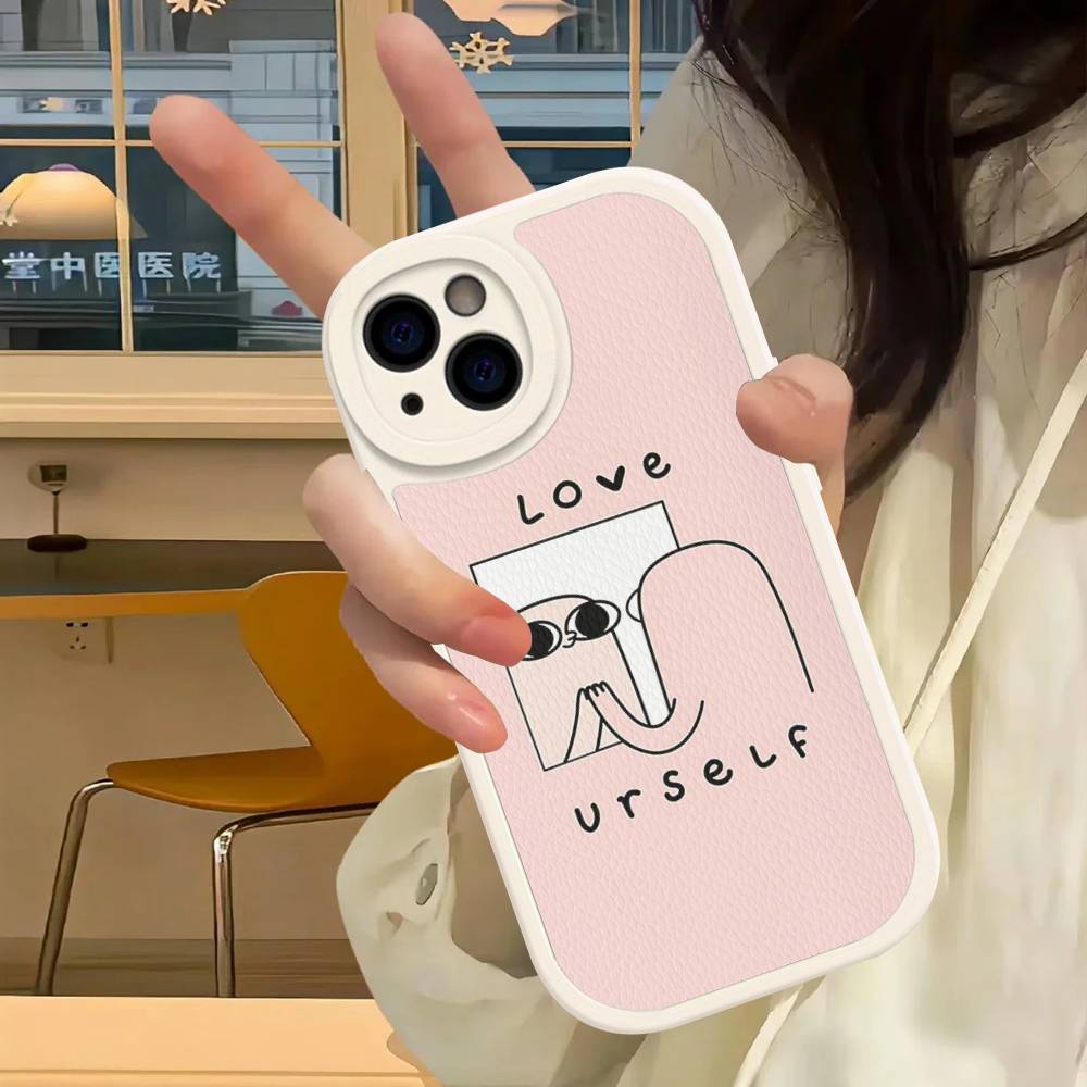 Ketnipz Cartoon Leather Phone Case For IPhone 16 15 14 13 12 11 Pro Max Plus Cover