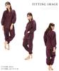 ON NISHIKI Women's Samue (Work Clothes), 100% Cotton, Sheeting Material, Spring/Autumn, Top and Bottom Set, Workwear, Loungewear, Loungewear, Japanese