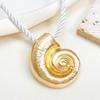 Beach Party Metal Pendant Summer Vacation Jewelry Accessory Ocean Conch Necklace  For Women Gift