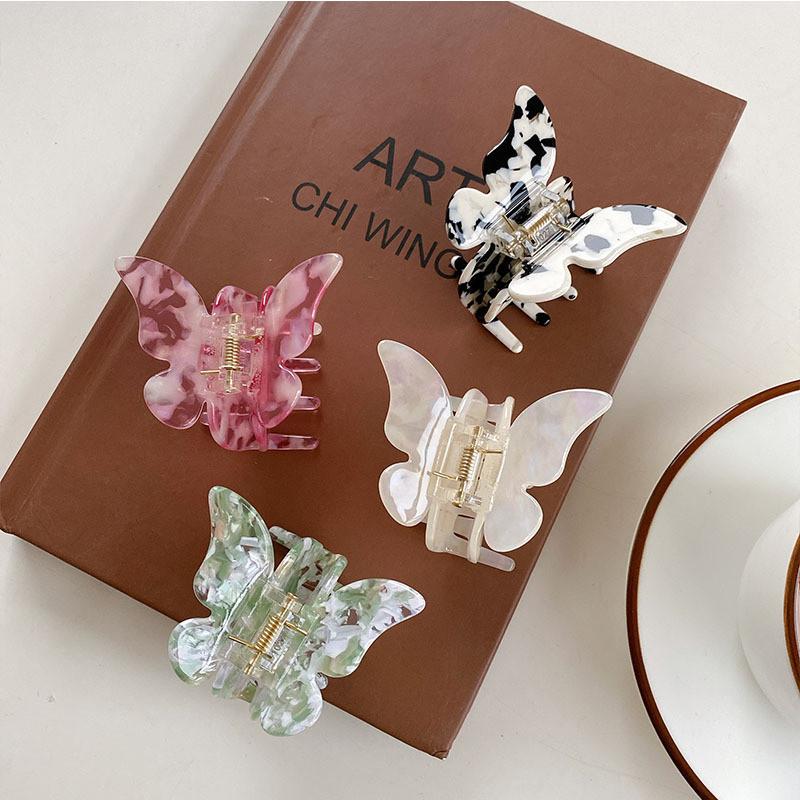 Beautiful And Trendy Butterfly Hair Claw Clip In Eye-catching Shades For Girls
