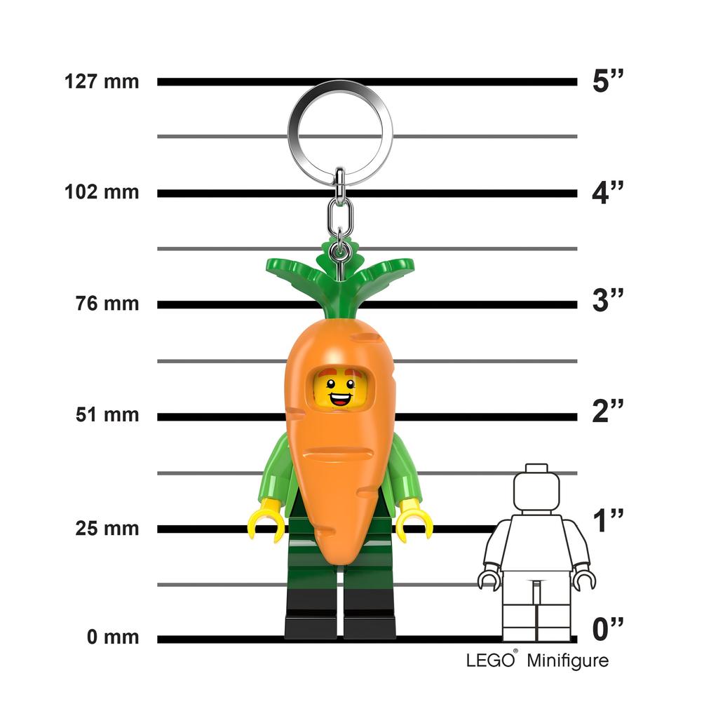 IQ Iconic Carrot Mascot Guy Key Light Keychain LED Keychain Light Block Toy Doll Movable Joint Mini Figure