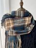 Women Winter Retro Knitted Scarf Headscarf Ladies Men Casual Preppy Plaid Warm Scarve Mujer Male Wrap Shawl Unisex New Korean