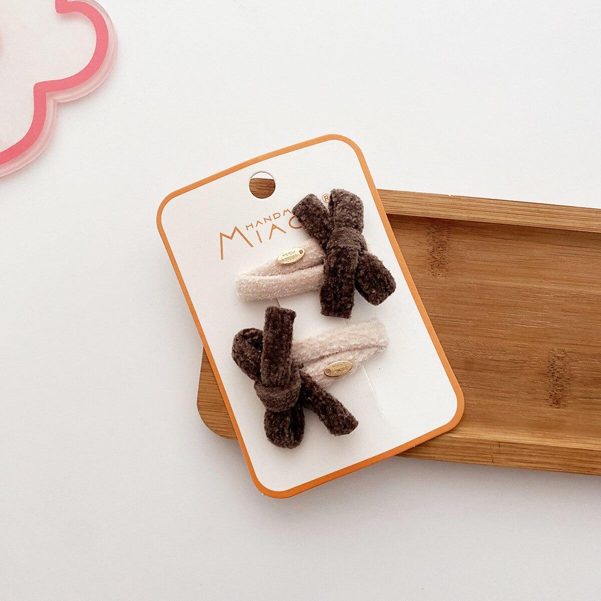 

Корейская заколка кофейного цвета из ткани с волнистыми цветами, вечерние заколки для волос Kawaii, милая заколка для волос для детей, челка для девочек, зажим BB