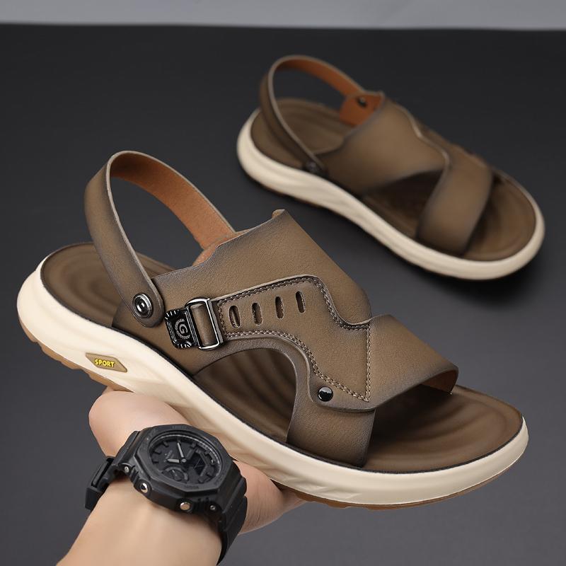 Fashion Men's Slippers Summer New Sandals Light Adult Thick-soled Beach Shoes Non-slip Open-toe Sandals for Outdoor