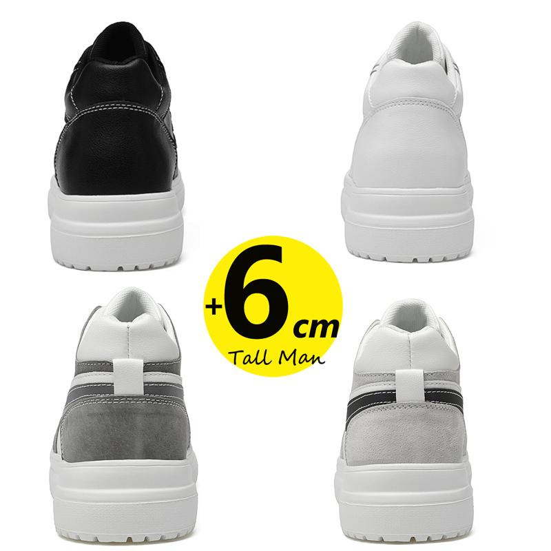 Chunky Sneakers Men Elevator Lift Height Increase Insole 6cm Plus Size 36-44