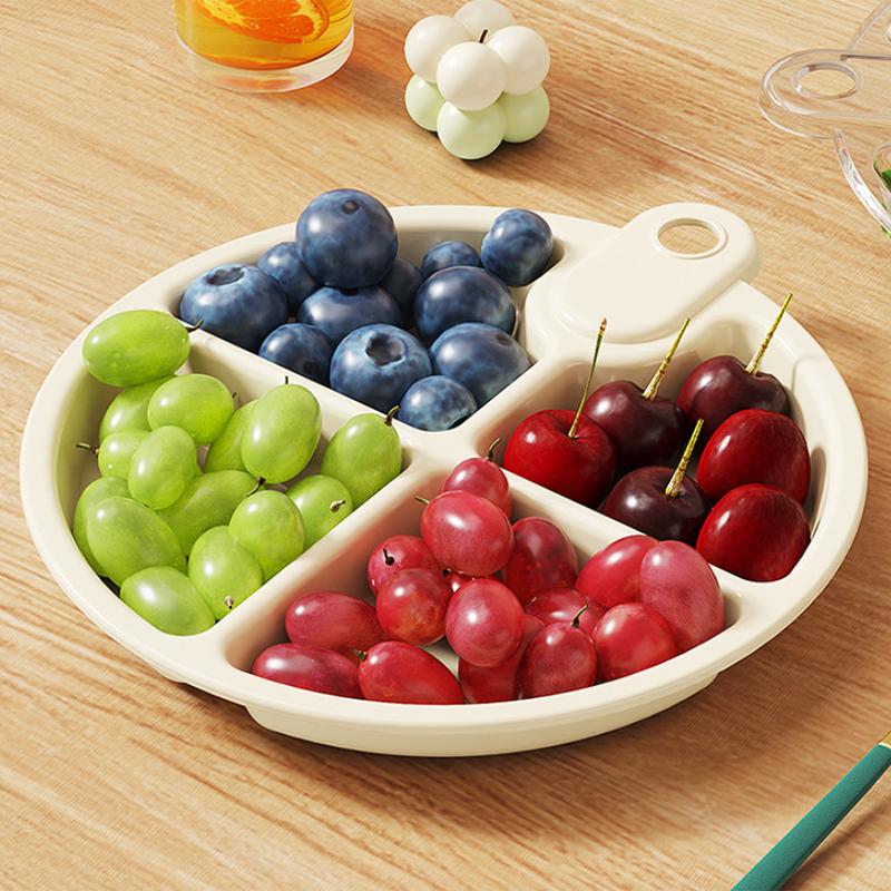 Küche Lauch Ingwer Knoblauch Beilage Fachgeteilte Aufbewahrungsschale 4 Fächer Topfvorbereitung Zutaten Unterteilter Teller