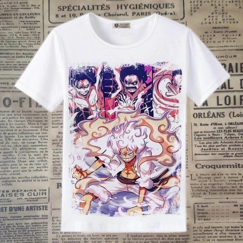 One Piece Gear 5 Luffy Anime Manga T-Shirt Shirt Costumes Underwear Polyester 4XL
