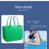 Macaron EVA Portable Washable Pet Basket - Lightweight and Large Capacity Storage Bag for Outdoor Use