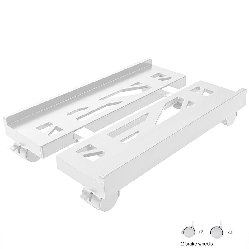 

Ventilated Computer Tower Stand PC Tower Stand with 4 Caster Wheels Fits Most PC, Under Desk CPU Holder PC Floor Cart PC Riser білий