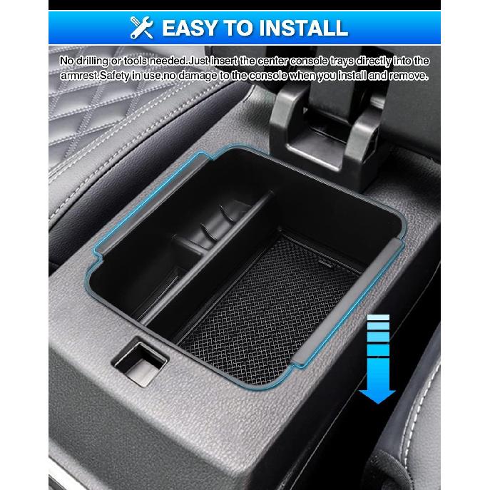 Karltys Center Console Organizer Tray For Mitsubishi Outlander -2025 2026 Accessories (NOT For Outlander Sport) Middle Console Organizer Armrest