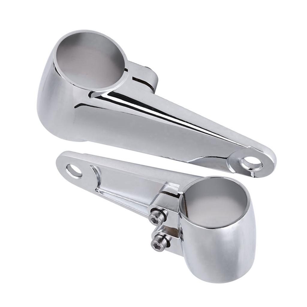 Chrome Motorcycle Headlight Side Mounting Front Fork Bracket for 35mm‑41mm Fork Tube
