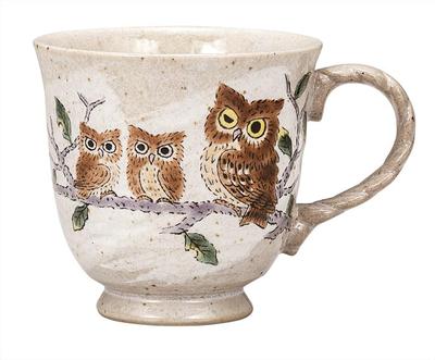 Nakamaru "Kutani Ware" Mug - Owl K9-922