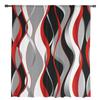 Stereo Abstract Line Gradient Red Sheer Drapes for Living Room Decoration Window Curtain Kitchen Curtain Panels